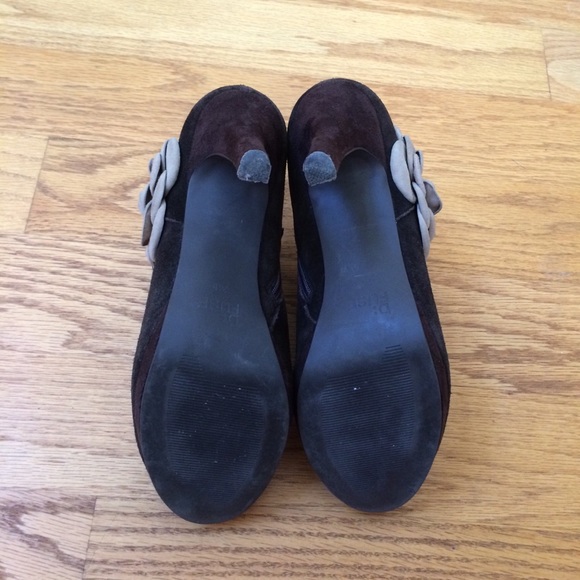 D:Fuse suede ankle boots with 3D flowers brown 8.5 - Picture 7 of 7